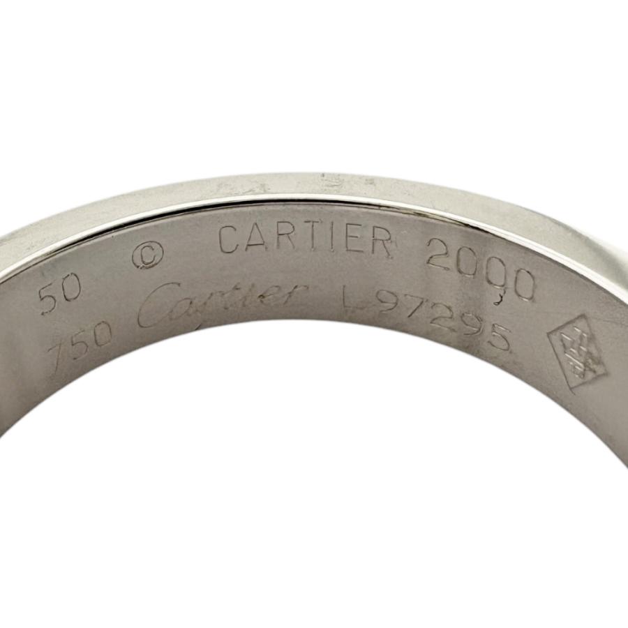 ゆ*え様 【美品/新品仕上げ済み】カルティエ Cartierタンク シトリン # Cartier（カルティエ） タンク リング 指輪 10号 18金 K18ホワイト