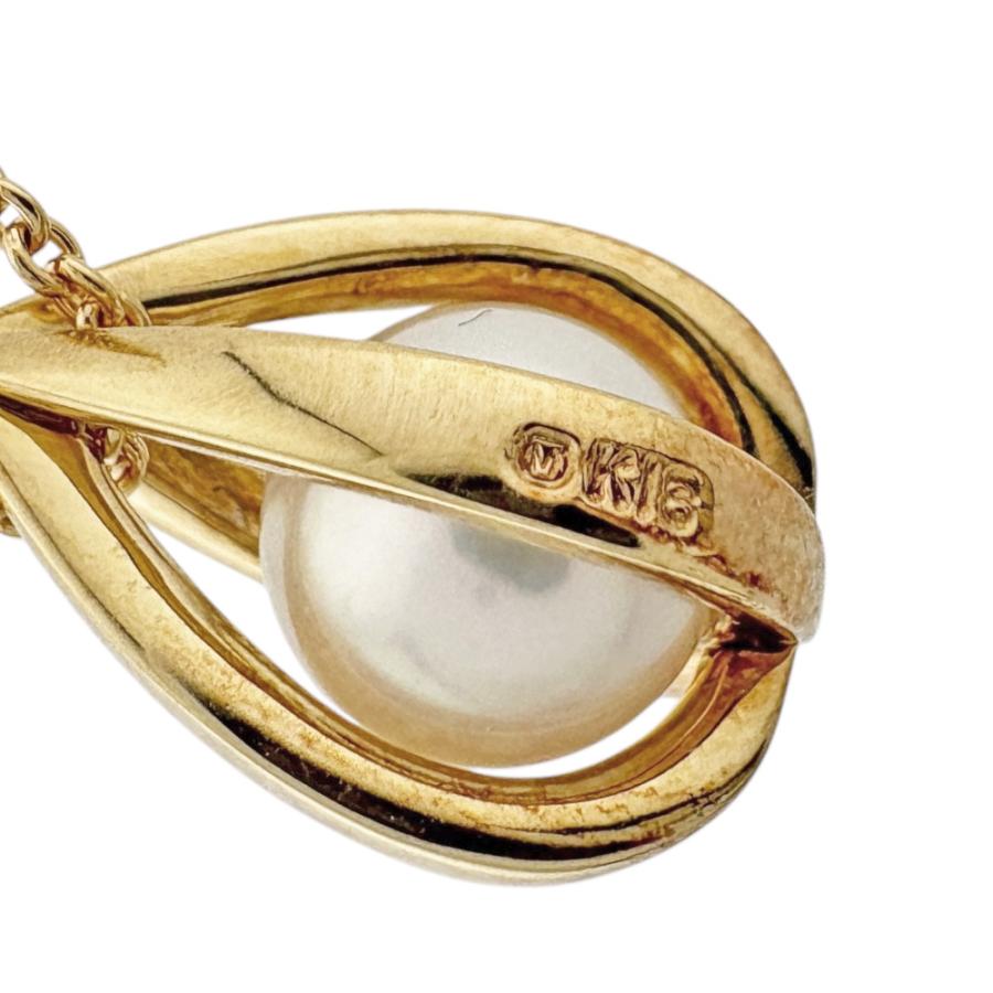 MIKIMOTO ミキモト ネックレス 18金 K18イエローゴールド パール