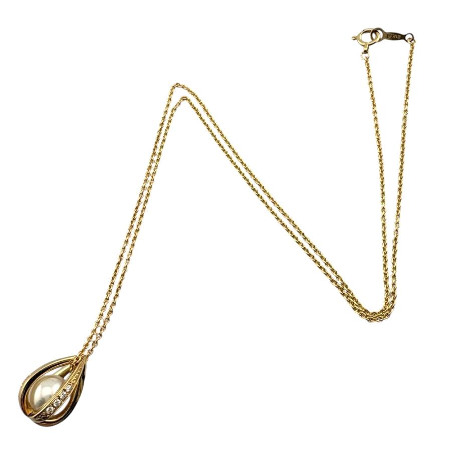 MIKIMOTO（ミキモト） ネックレス 18金 K18イエローゴールド パール