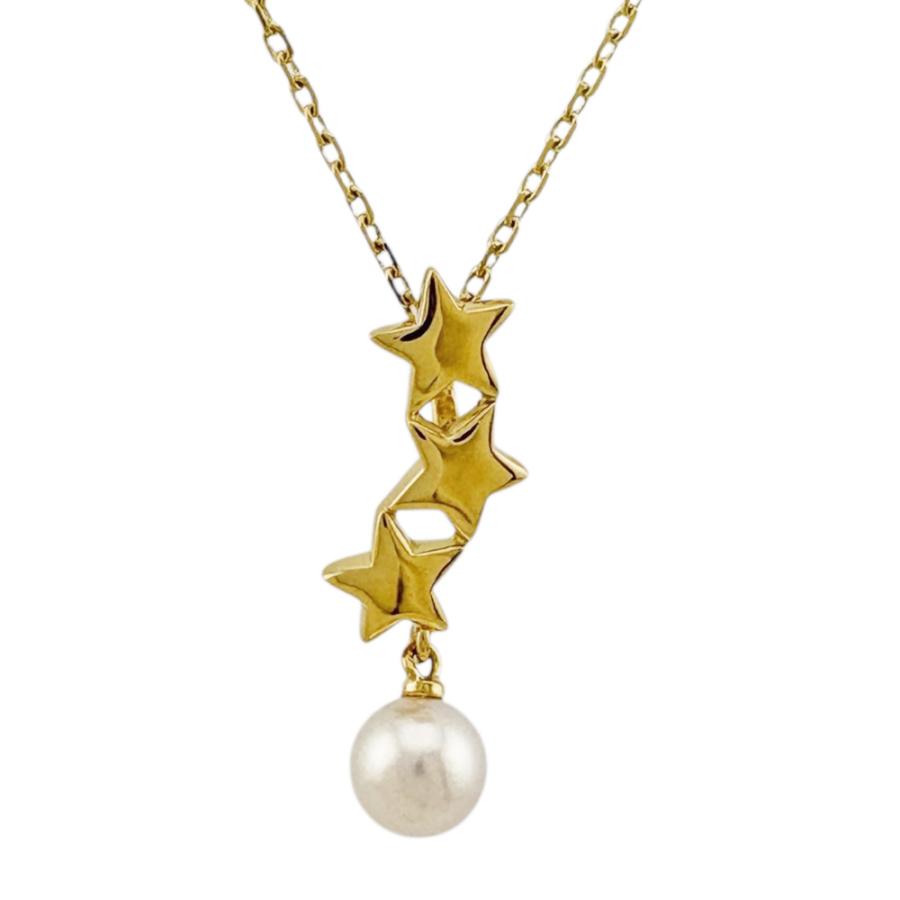 MIKIMOTO 真珠 ゴールド ネックレスK18 MIKIMOTO ミキモト ネックレス 18金 K18イエローゴールド アコヤ