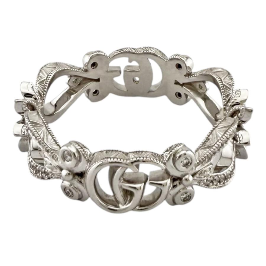 GUCCI（グッチ） フローラ リング 指輪 18金 K18ホワイトゴールド