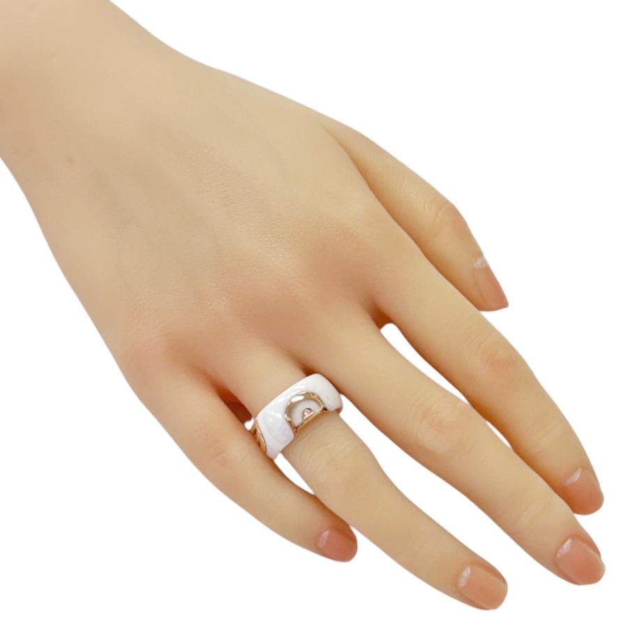 美品 DAMIANI ダミアーニ K18WGリング 約10.5号 ダイヤモンド DAMIANI（ダミアーニ） Dアイコン リング 指輪 10.5号 18金 K18ピンク