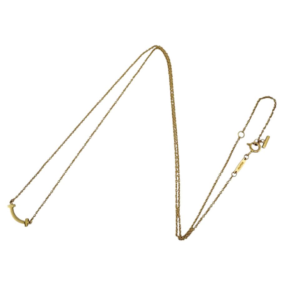 TIFFANY&Co. ティファニー Tスマイル ネックレス 18金 K18イエロー