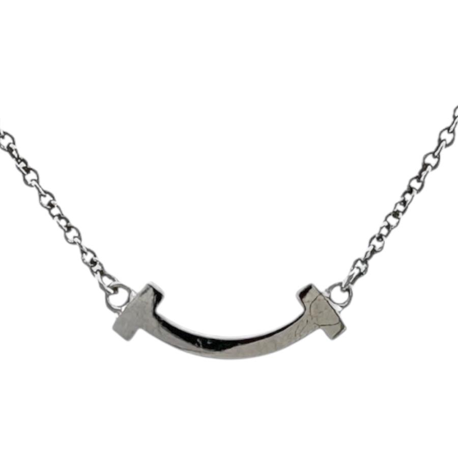 TIFFANY&Co.（ティファニー） Tスマイル ネックレス 18金 K18ホワイト