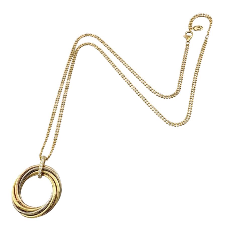 カルティエ　トリニティ　 マルチツール　ナイフ　シルバーXゴールドCartier Cartier（カルティエ） トリニティ 7連 ネックレス 18金 K18ピンク