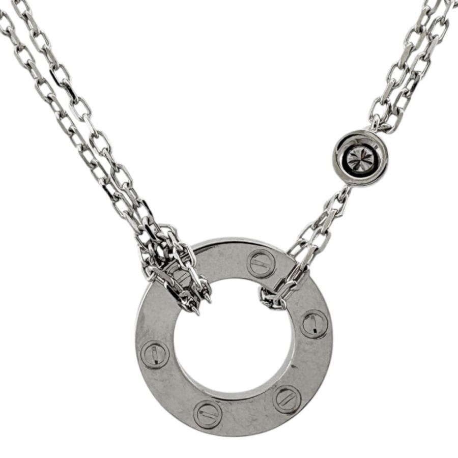Cartier（カルティエ） ラブ ネックレス 18金 K18ホワイトゴールド