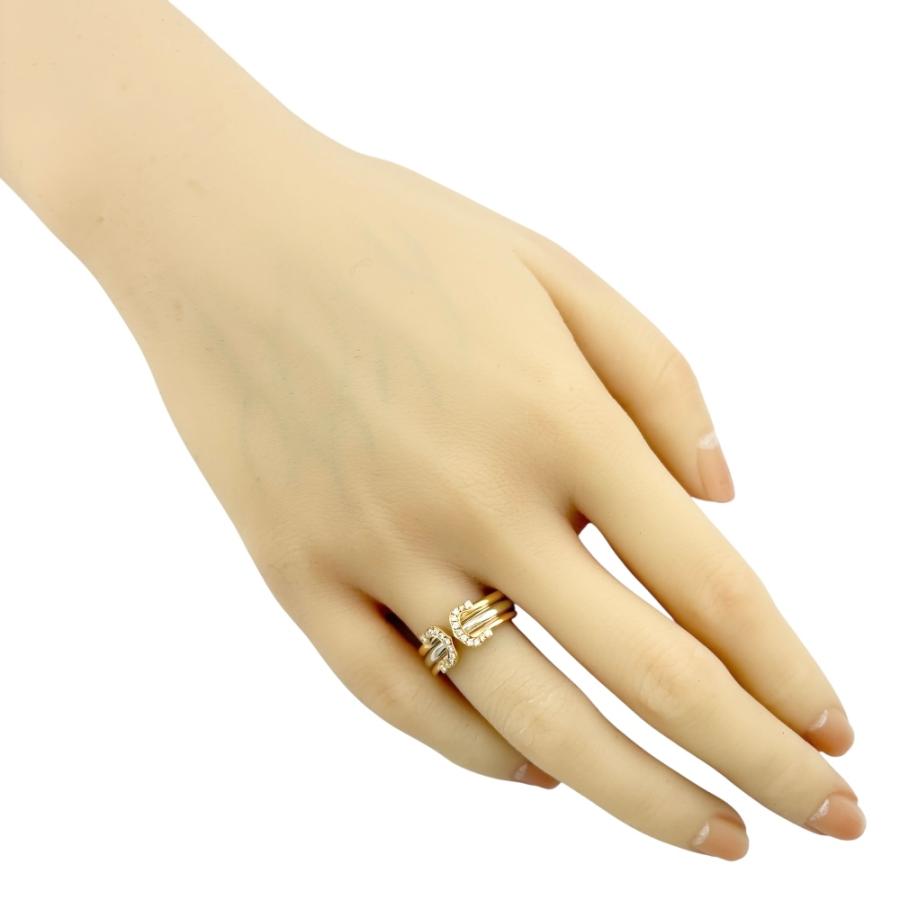 ヴィンテージ カルティエ 2Cリング 18K 750 ゴールドダイヤモンド 52 ヴィンテージ カルティエ 2Cリング 18K 750 ゴールドダイヤモンド 52