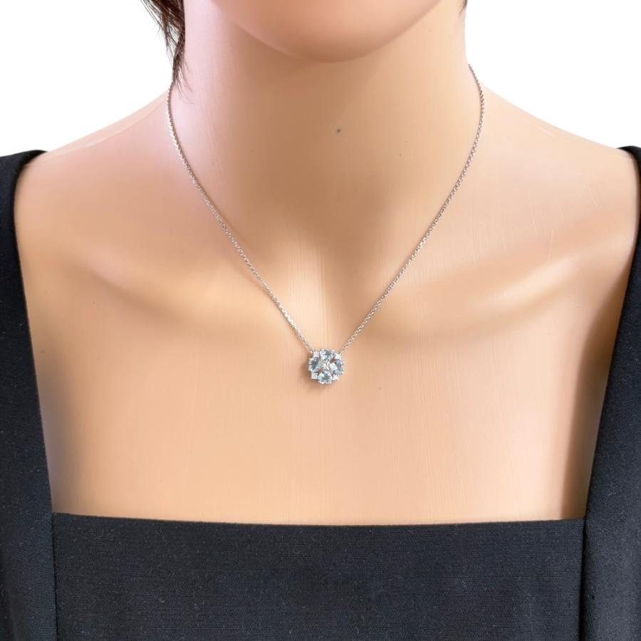 タサキ ネックレス Pt900プラチナ アクアマリン レディース TASAKI