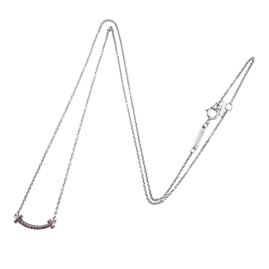 TIFFANY&Co.（ティファニー） Tスマイル ネックレス 18金 K18ホワイト