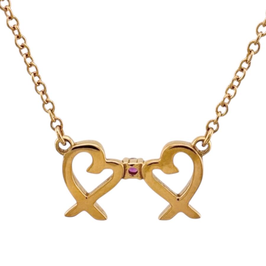 TIFFANY&Co.（ティファニー） ダブルラビングハート ネックレス 18金