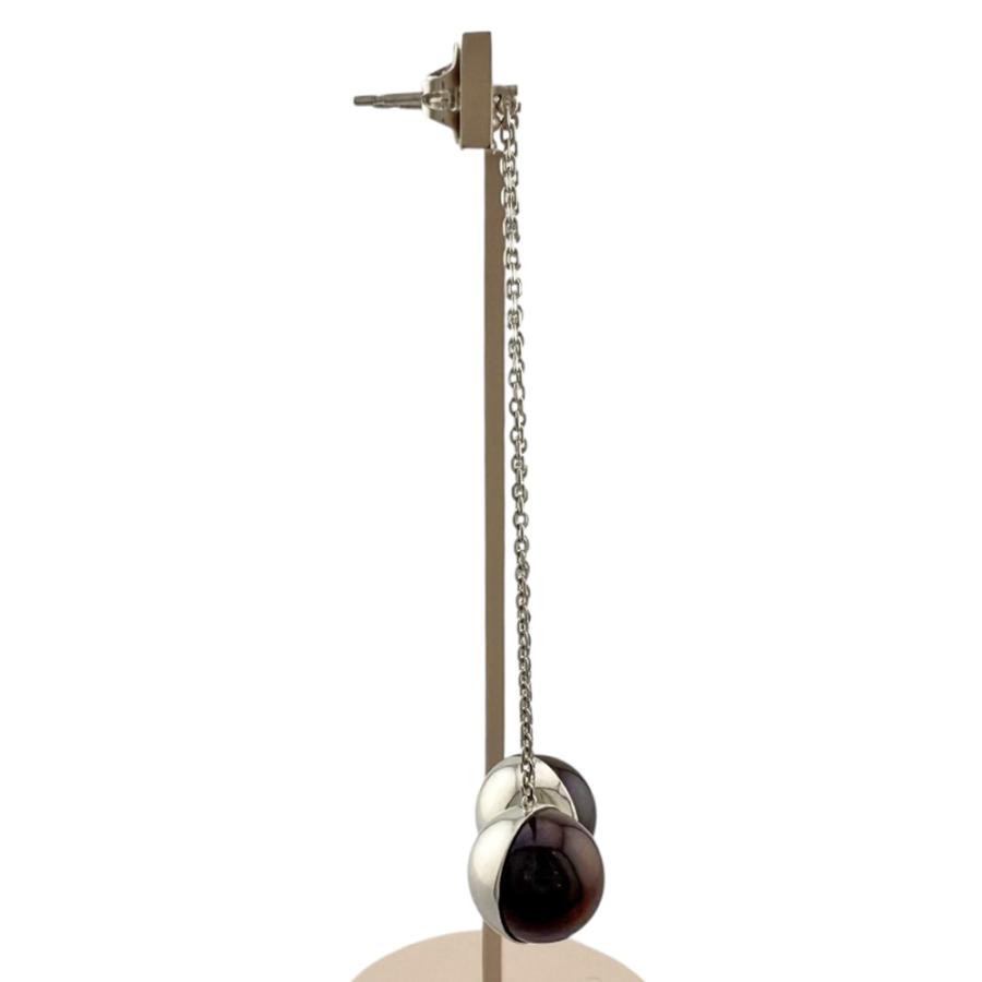 タサキ アルルカン ピアス 18金 K18ホワイトゴールド ブラックパール