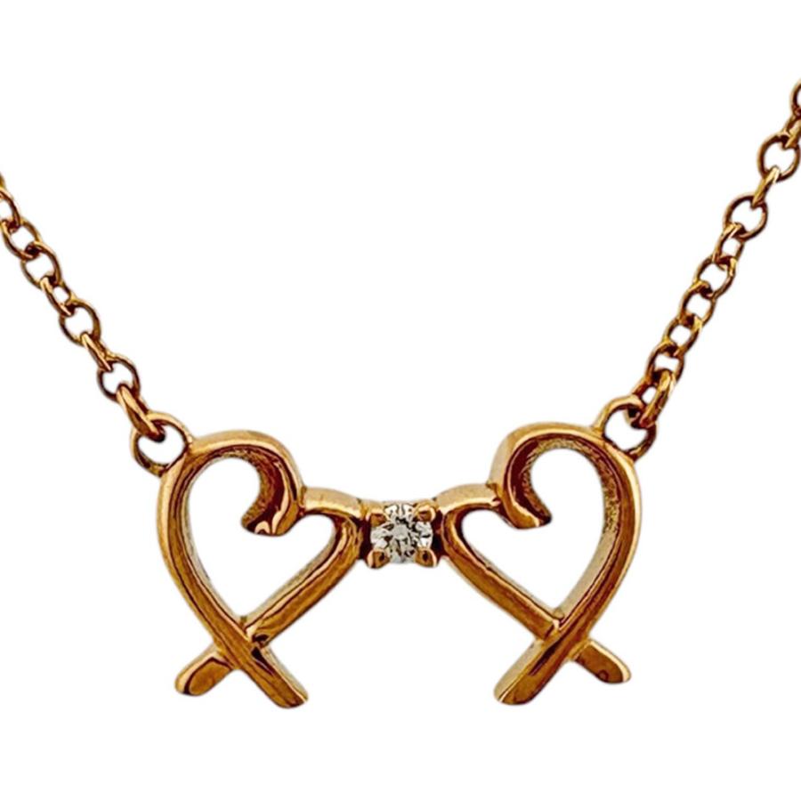 Tiffany & Co. ダブルラビングハートペンダント　ピンクゴールド TIFFANY&Co.（ティファニー） ダブルラビングハート ネックレス 18金