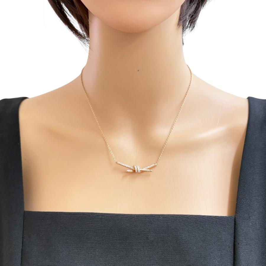 TIFFANY&Co.（ティファニー） ノット ネックレス 18金 K18ピンク 