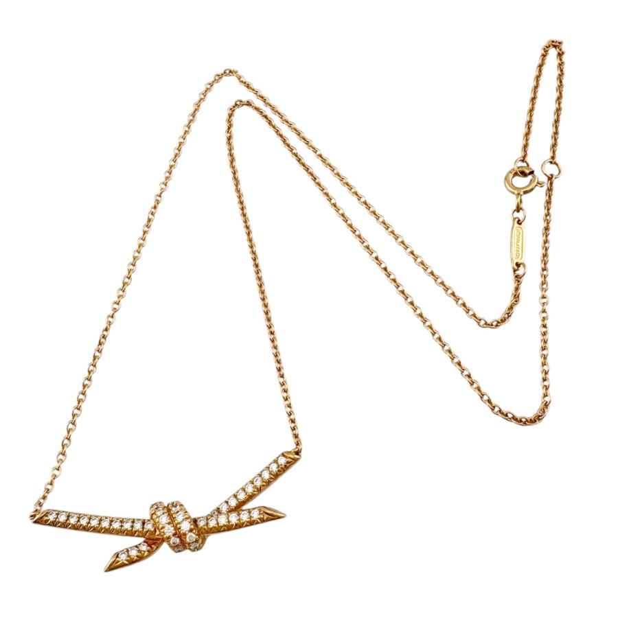 TIFFANY&Co.（ティファニー） ノット ネックレス 18金 K18ピンク