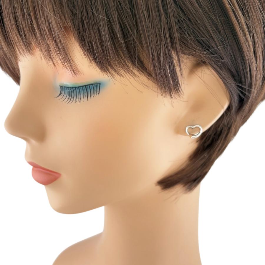 極美品 ティファニー オープンハート ピアス 11mm 現行品 公式79200円 TIFFANY&Co.（ティファニー） オープンハート ピアス Pt950プラチナ