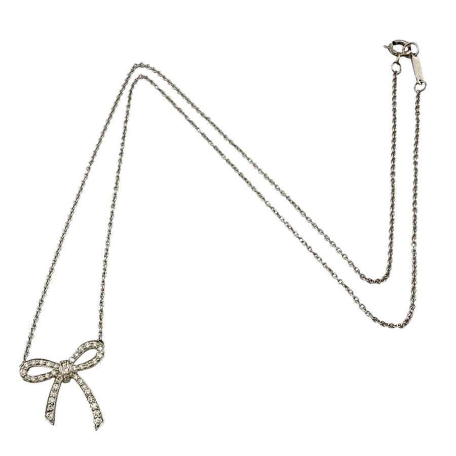 TIFFANY&Co.（ティファニー） ボウ ネックレス Pt950プラチナ