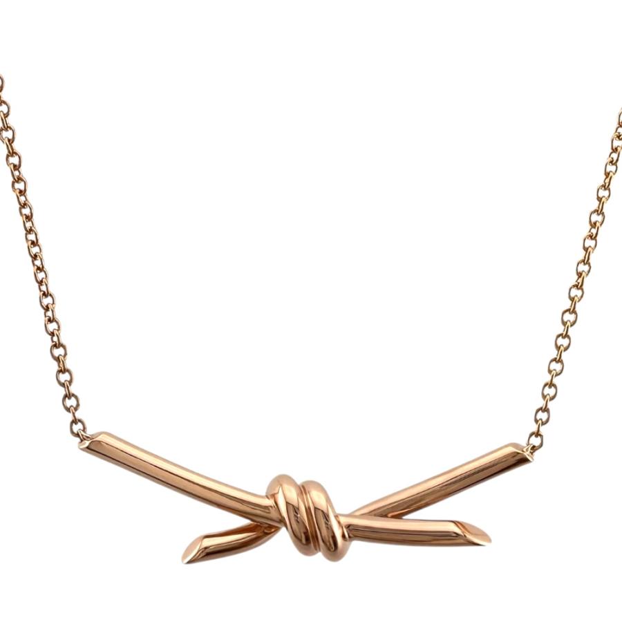 TIFFANY&Co.（ティファニー） ノット ネックレス 18金 K18ピンク