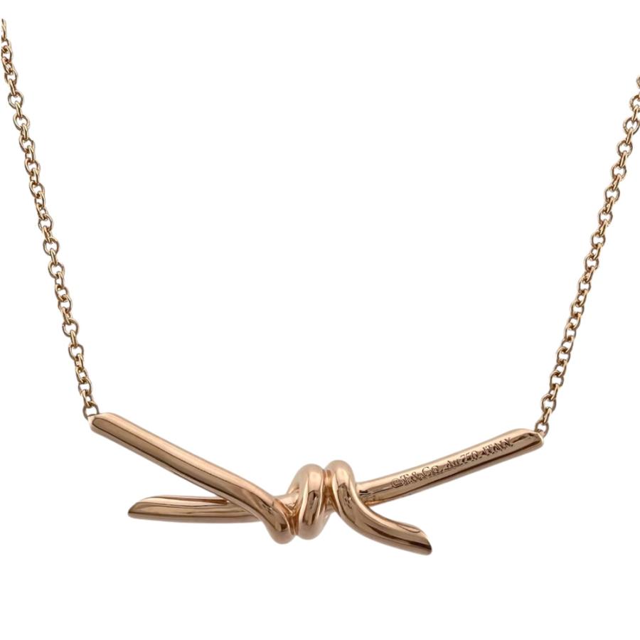 TIFFANY&Co.（ティファニー） ノット ネックレス 18金 K18ピンク