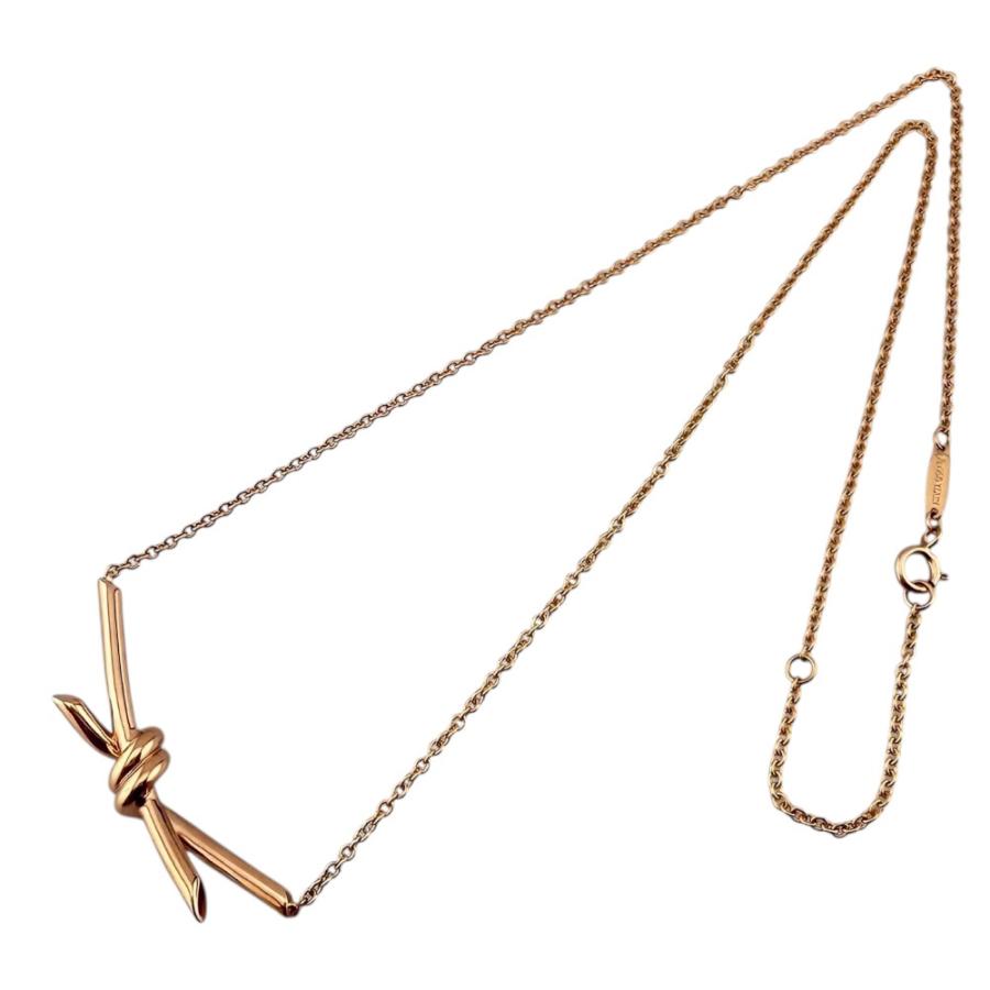 TIFFANY&Co.（ティファニー） ノット ネックレス 18金 K18ピンク