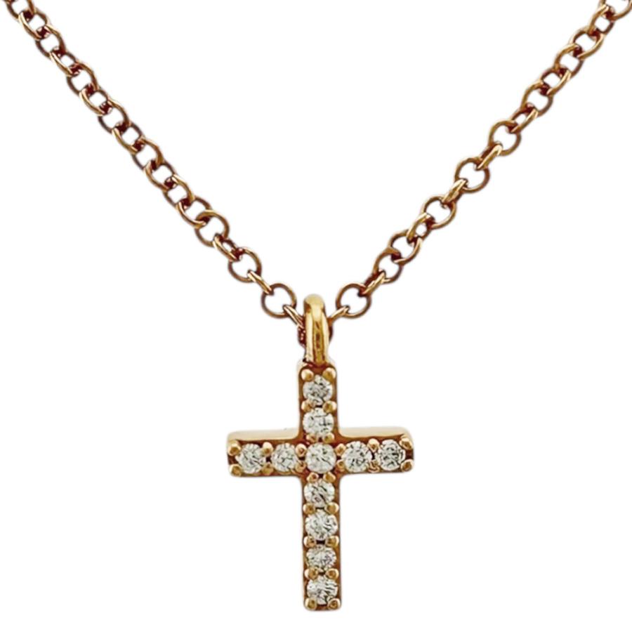 TIFFANY&Co.（ティファニー） メトロクロス ネックレス 18金 K18ピンク