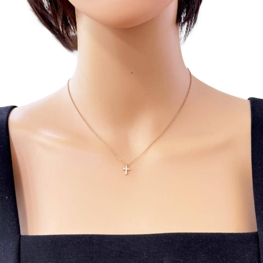 TIFFANY&Co.（ティファニー） メトロクロス ネックレス 18金 K18ピンク