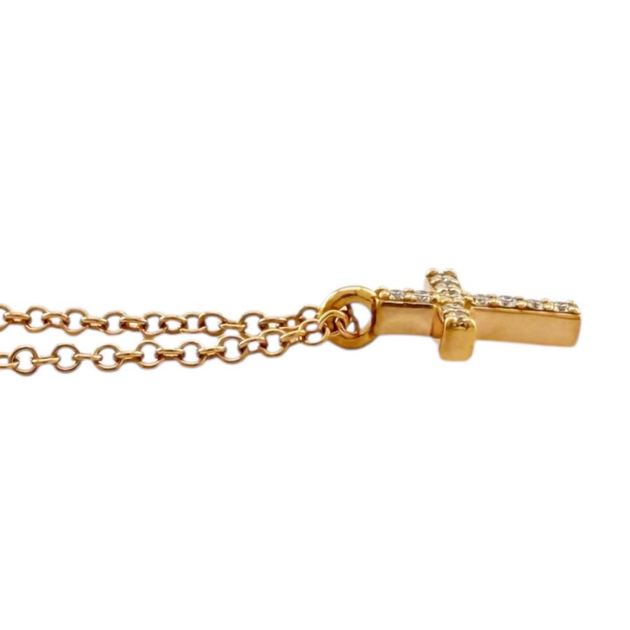 TIFFANY&Co.（ティファニー） メトロクロス ネックレス 18金 K18ピンク