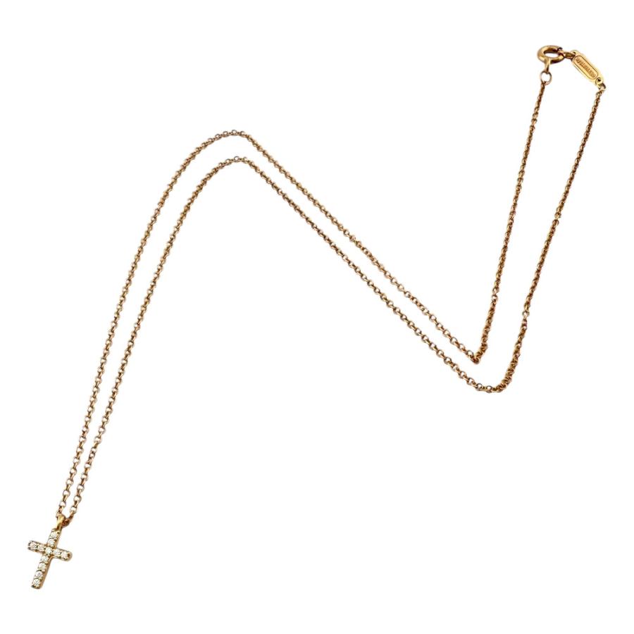 TIFFANY&Co.（ティファニー） メトロクロス ネックレス 18金 K18ピンク