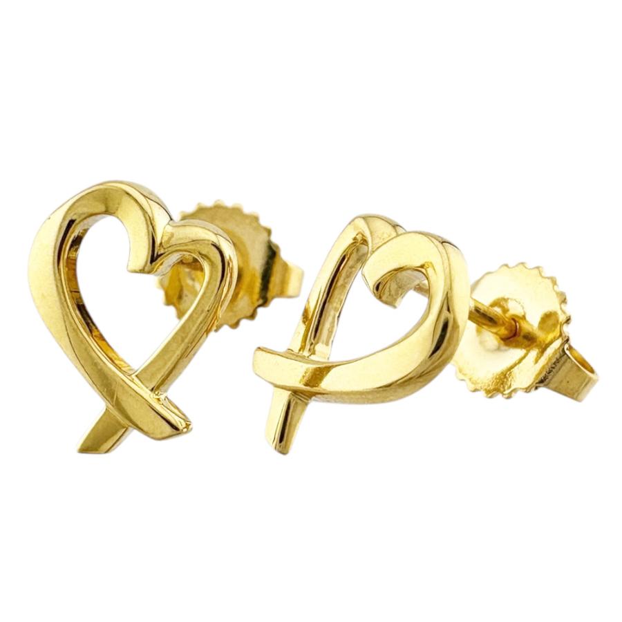 TIFFANY&Co.（ティファニー） ラビングハート ピアス 18金 K18イエロー