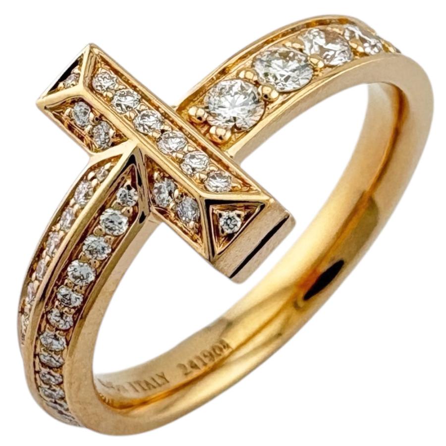 ティファニー指輪 ゴールド 18金 ダイヤモンド TIFFANY&Co.（ティファニー） Tワン リング 指輪 12.5号 18金 K18