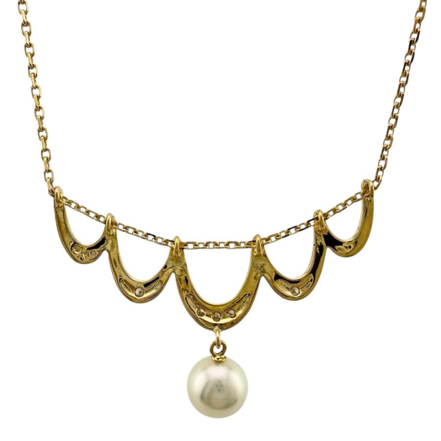 MIKIMOTO（ミキモト） ネックレス 18金 K18イエローゴールド パール