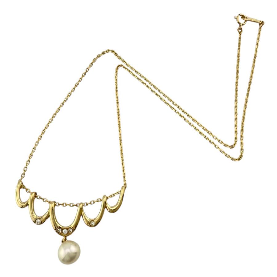 MIKIMOTO（ミキモト） ネックレス 18金 K18イエローゴールド パール