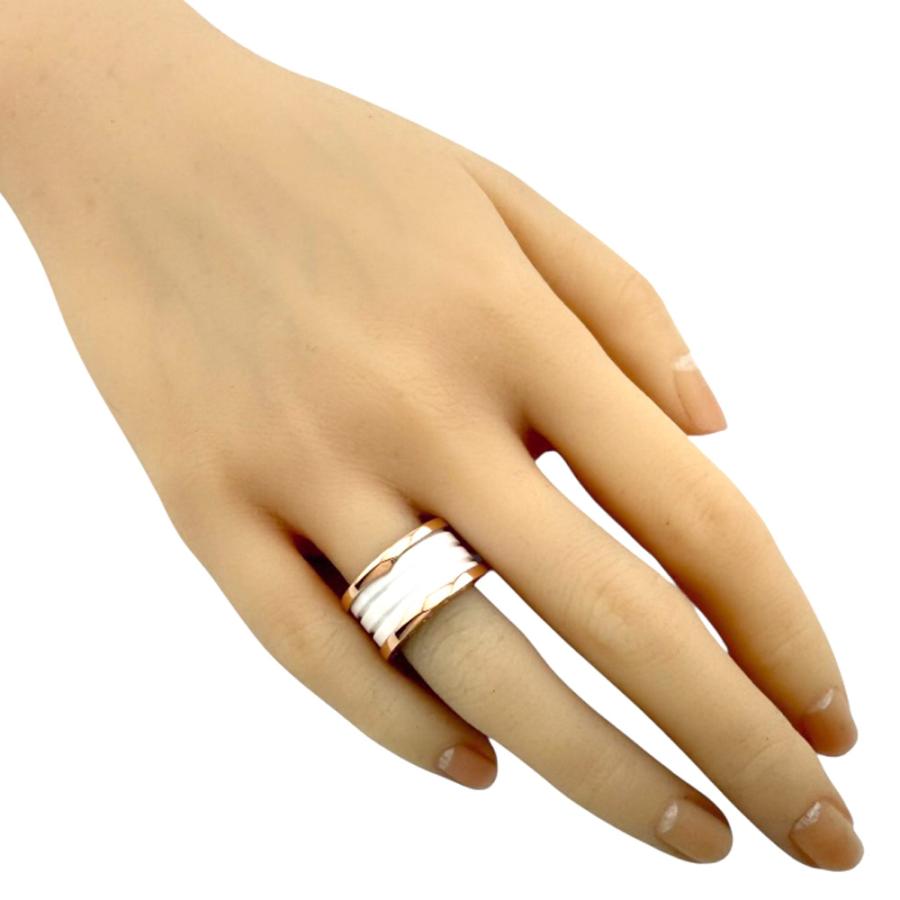 ブルガリ ビーゼロワン B-zero1 K18WGホワイトゴールド 4バンド ブルガリ B-zero.1 ビーゼロワン 4バンド リング 指輪 10.5号 18金 K18