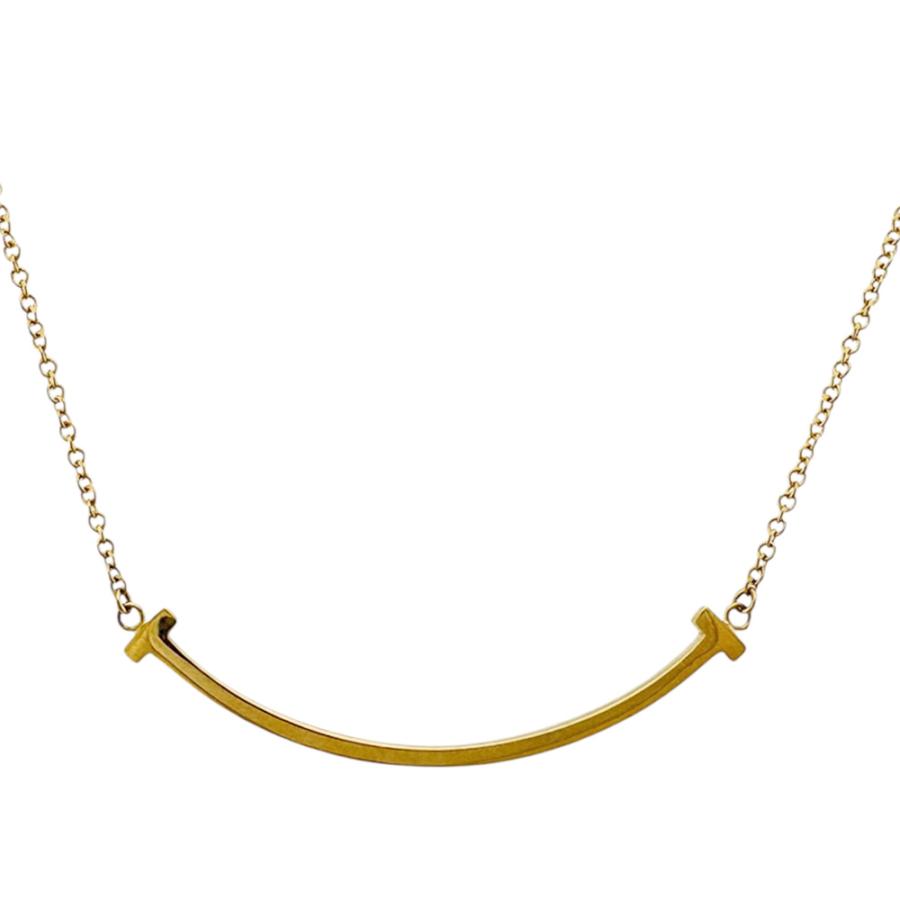 TIFFANY&Co.（ティファニー） Tスマイル ネックレス 18金 K18イエロー