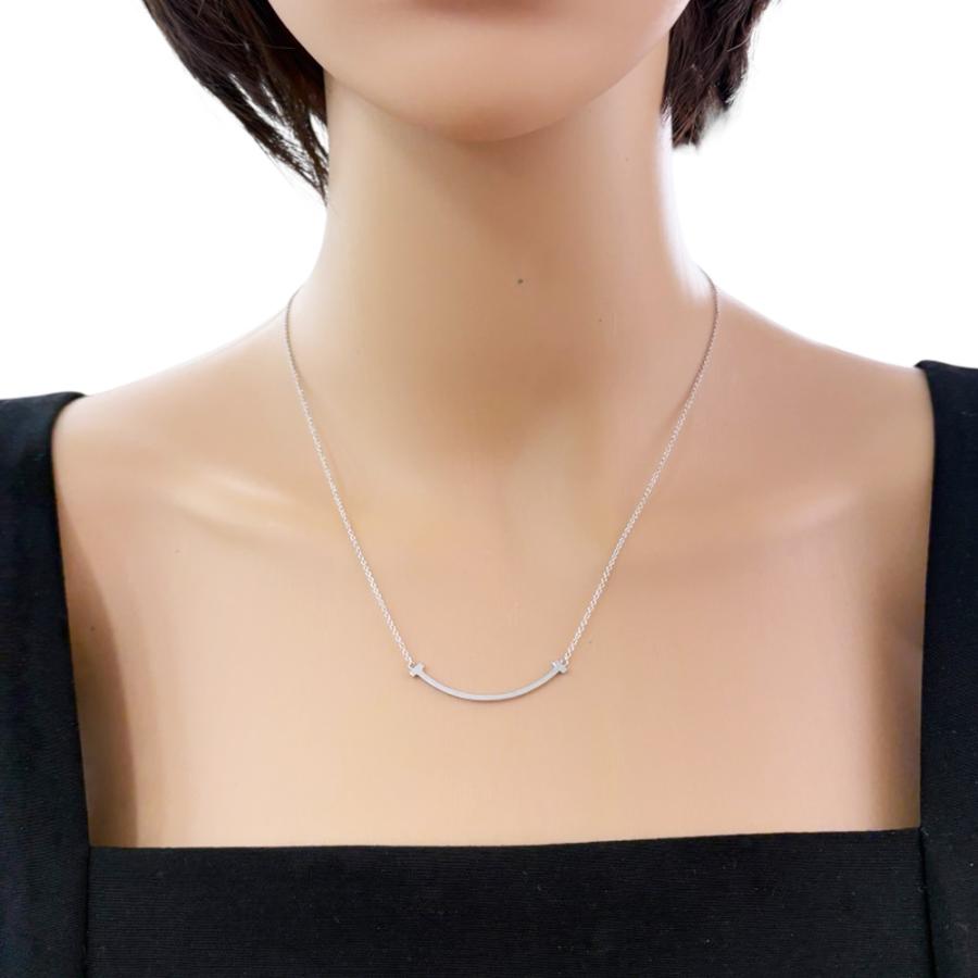 TIFFANY&Co.（ティファニー） Tスマイル ネックレス 18金 K18ホワイト