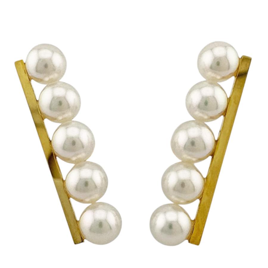 タサキ バランスプラス ピアス 18金 K18イエローゴールド パール