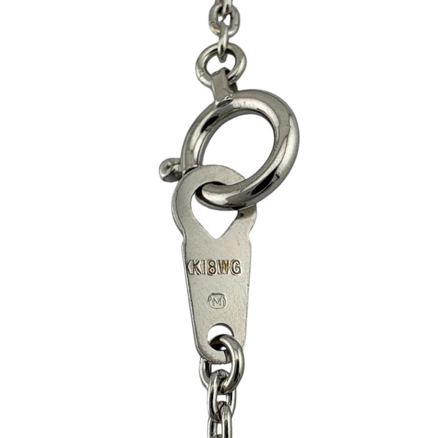 ミキモト ネックレス 18金 K18ホワイトゴールド パール レディース MIKIMOTO 中古 美品