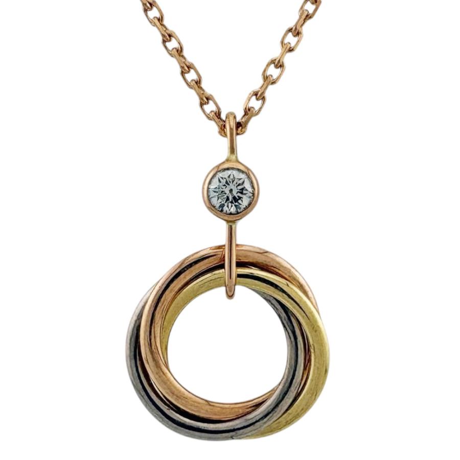 【Cartier カルティエ　トリニティ　ペンダント　ネックレス】 Cartier（カルティエ） トリニティ ネックレス 18金 K18ピンクゴールド