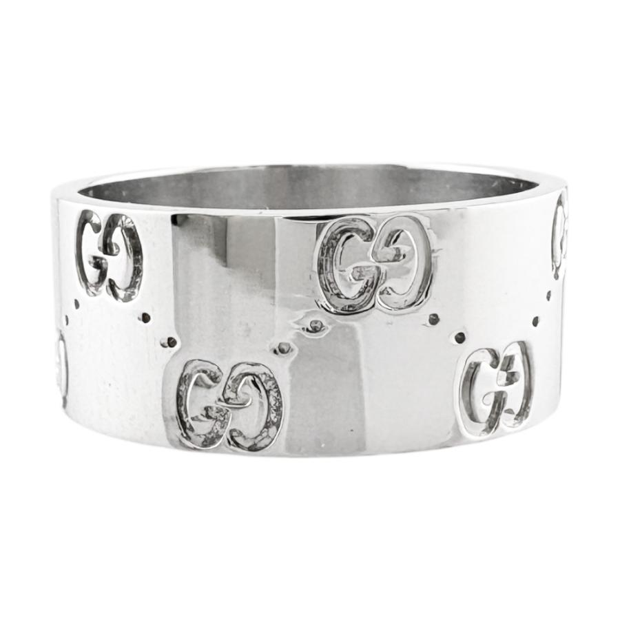 GUCCI（グッチ） アイコン リング 指輪 17号 18金 K18ホワイトゴールド