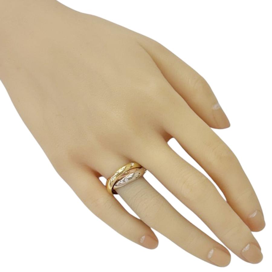 Cartier トリニティ リング ダイヤモンド Cartier（カルティエ） トリニティ ダイヤモンド リング 指輪 12号 18