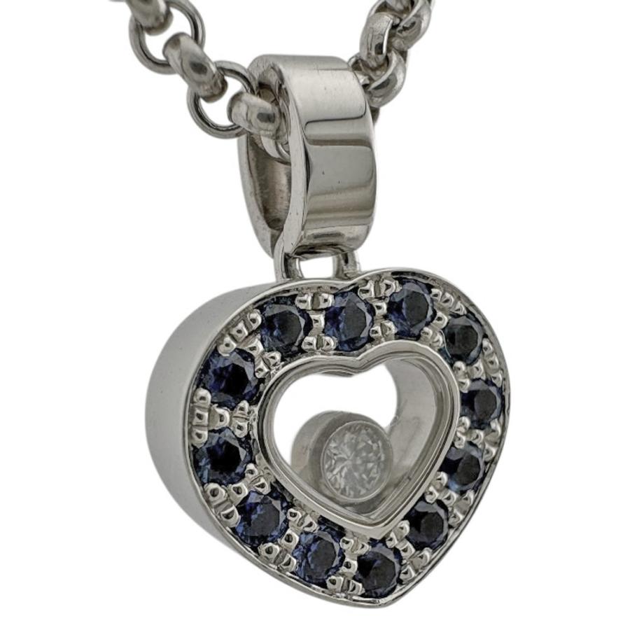 美品 ショパール ハッピーダイヤモンド ネックレス シルバー Chopard（ショパール） ハッピーダイヤモンド ネックレス 18金 K18