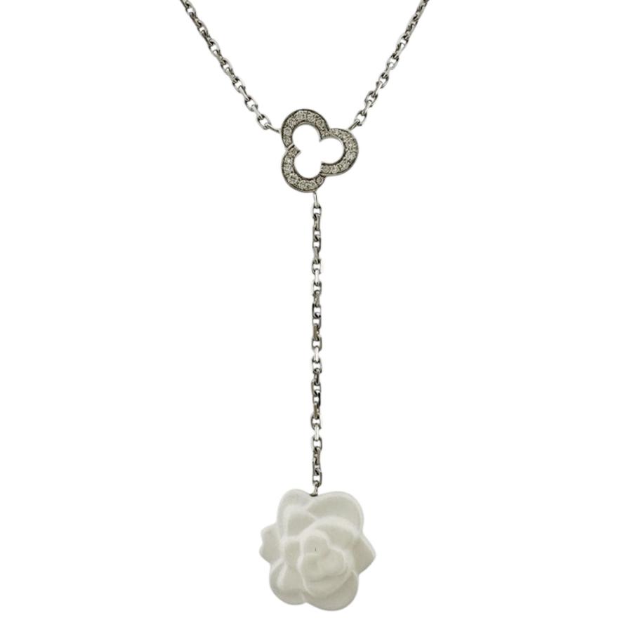 CHANEL（シャネル） カメリア ネックレス 18金 K18ホワイトゴールド
