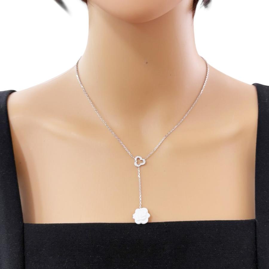 CHANEL（シャネル） カメリア ネックレス 18金 K18ホワイトゴールド