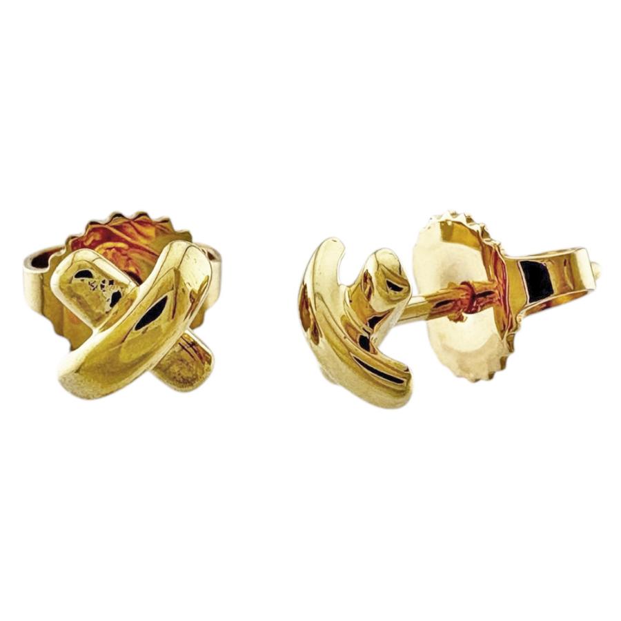 TIFFANY&Co.（ティファニー） クロスステッチ ピアス 18金 K18イエロー