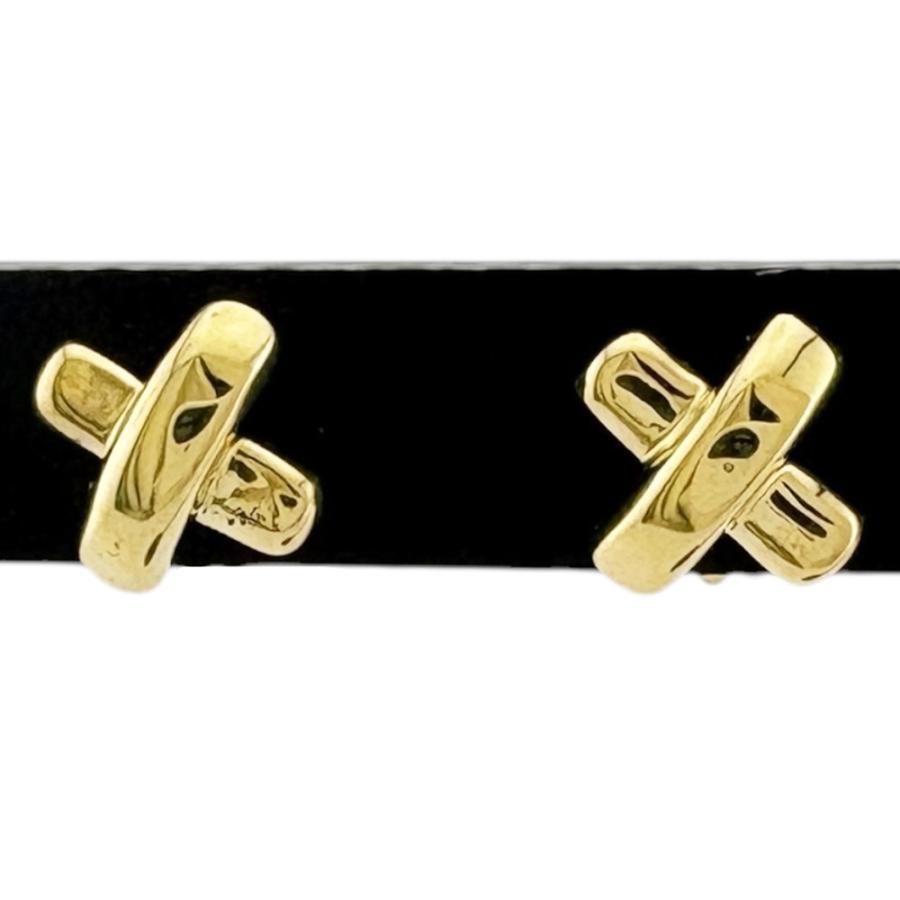 TIFFANY&Co.（ティファニー） クロスステッチ ピアス 18金 K18イエロー