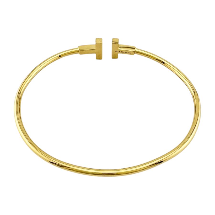 TIFFANY&Co.（ティファニー） Tワイヤー バングル 18金 K18イエロー 