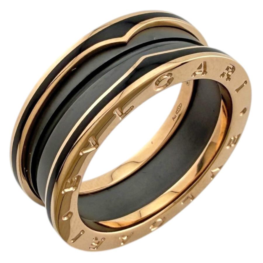 ブルガリ B-zero.1 ビーゼロワン 2バンド  リング 指輪 17.5号 18金 K18ピンクゴールド メンズ BVLGARI  中古 BVLGARI（ブルガリ） B-zero.1 ビーゼロワン 2バンド リング 指輪 17.5