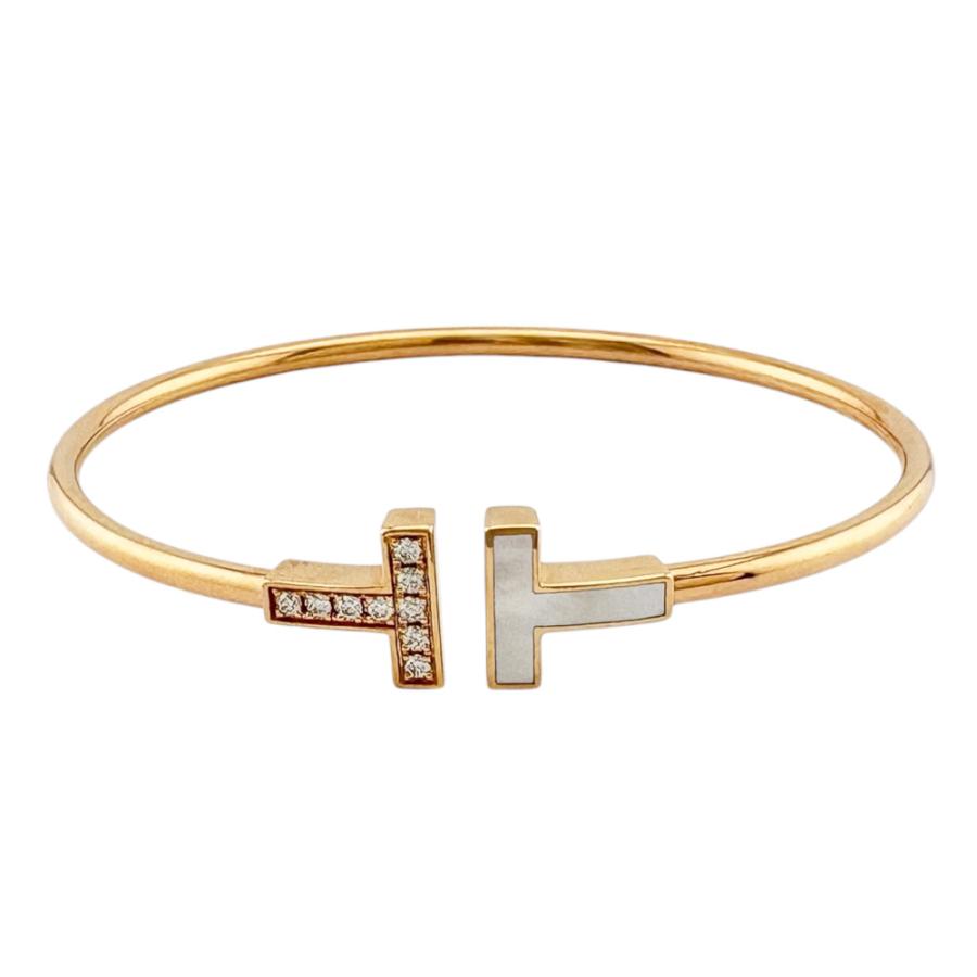 TIFFANY&Co.（ティファニー） Tワイヤー バングル 18金 K18ピンク