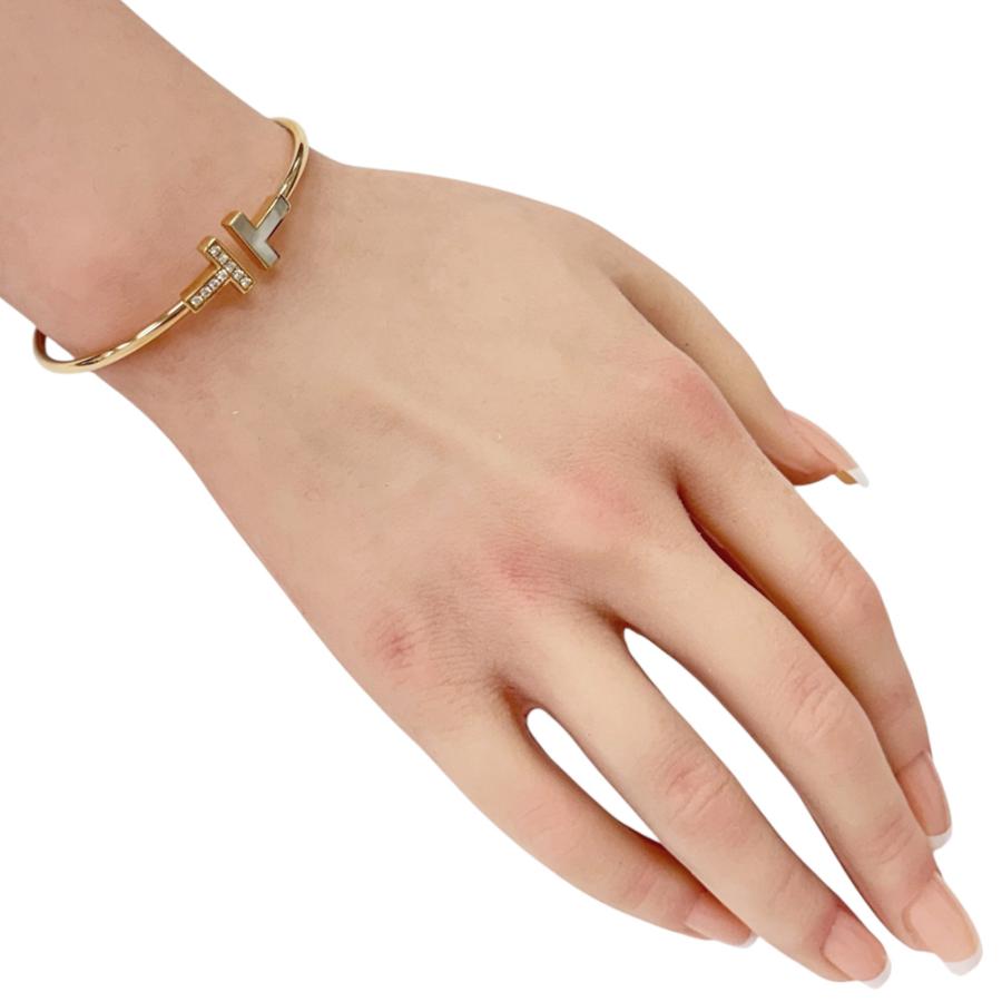 TIFFANY&Co.（ティファニー） Tワイヤー バングル 18金 K18ピンク
