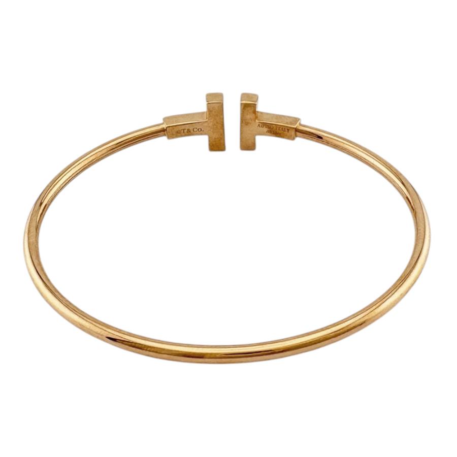 TIFFANY&Co.（ティファニー） Tワイヤー バングル 18金 K18ピンク