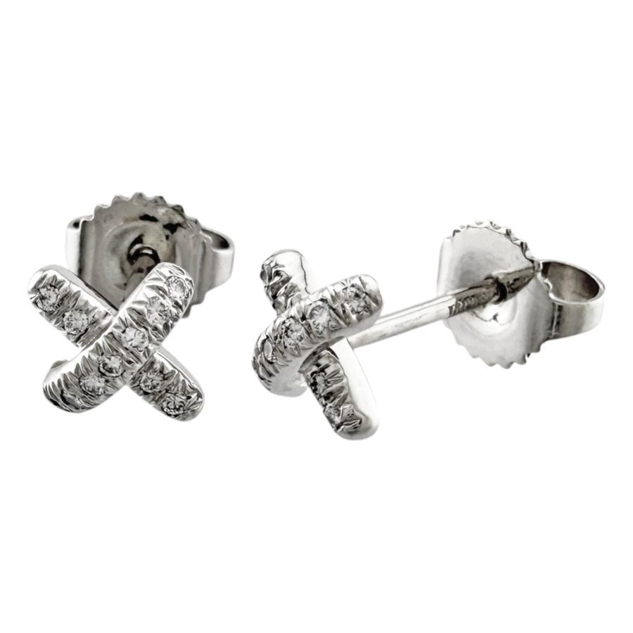 TIFFANY&Co.（ティファニー） クロスステッチ ピアス Pt950プラチナ